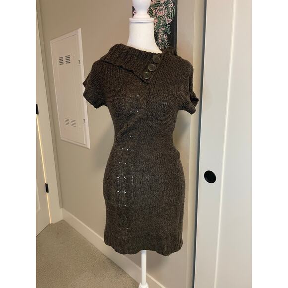 Pink Rose Sweaters - brown y2k sweater dress